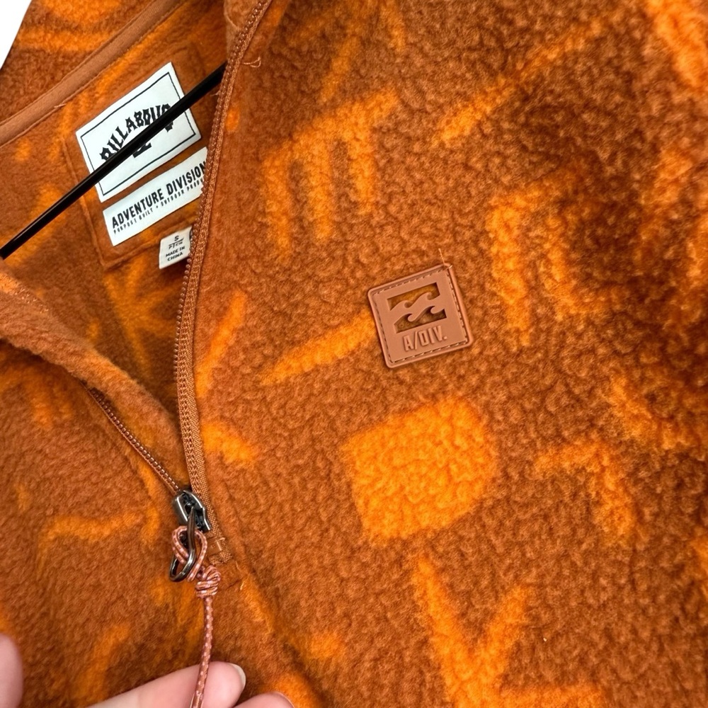 Billabong Adventure Division Quarter Zip Orange Fleece - Picture 11 of 13